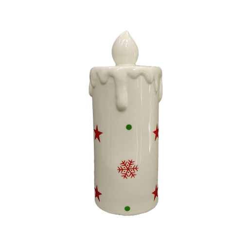[21006-1] VALA CON LUZ CERAMICA ADORNO NAVIDEÑO -ALESSA