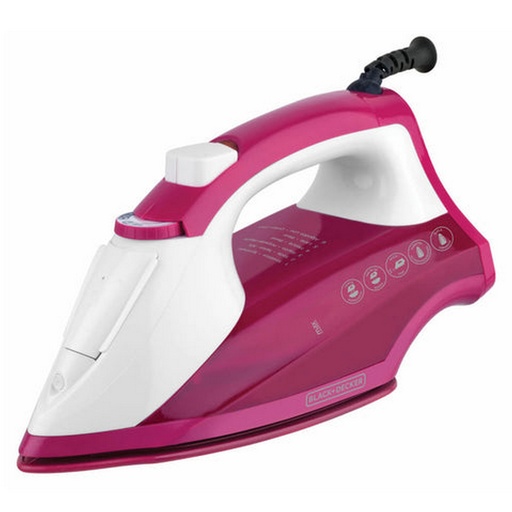 [IR1850] PLANCHA A/VAPOR 1200W ANTIADHERENTE FUCSIA/-BLACK DECKER