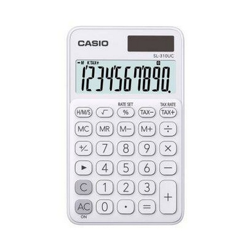 [SL-310UC-WE] CALCULADORA PORTATIL 10 DIGITOS PANTALLA GRANDE BLANCO/-CASIO