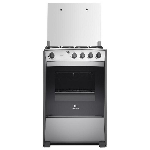 [CORUÑA QUARZO] COCINA A GAS DE 4Q 24&quot; HOME PARRILLA FUNDIDA V.110V/50HZ  GRIS/INOX -INDURAMA