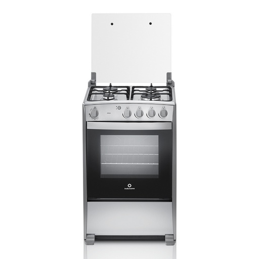 [MERIDA QUARZO] COCINA A GAS DE 4Q 24&quot; HOME E/ELECTRICO PARRILLA FUNDIDA V.110V/50HZ 58X63X98CM CROMA/-INDURAMA