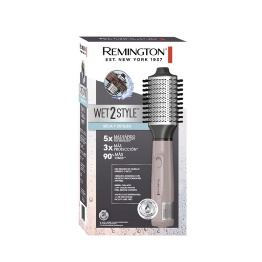 [AS15A] SECADORA DE CABELLO CEPILLO DE AIRE-SECA Y ESTILIZ -USO HUMEDO O SECO-MICRO-REMINGTON