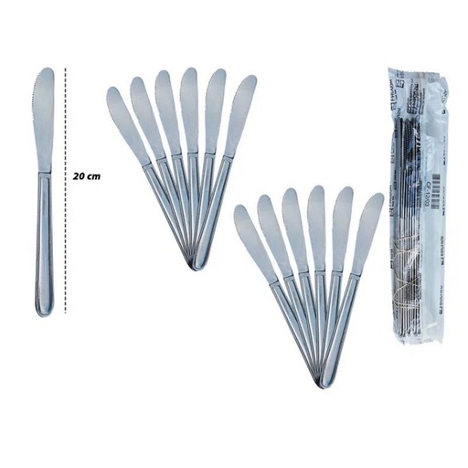 [CF-12/03] CUCHILLO DE MESA X12 PIEZAS -FACUSA CF-12/03