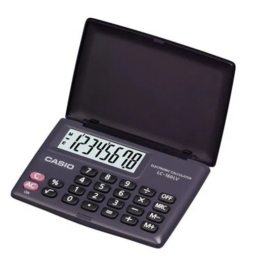 [LC-160LV-BK] CALCULADORA DE BOLSILLO NEGRO - CASIO