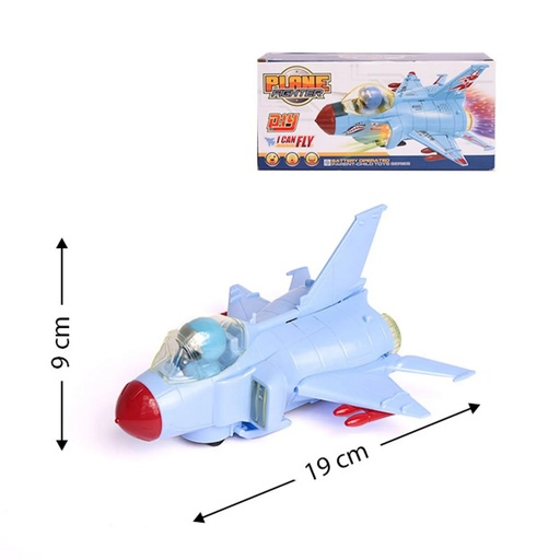 [286-33] AVION CON LUZ EN CAJA 967273 BLANCO/ROJO -ALESSA