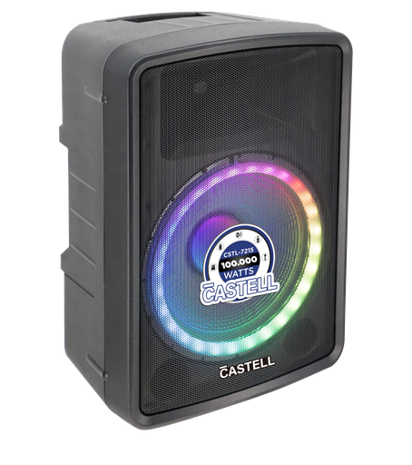 [CSTL-7215] CAJA AMPLIFICADA DE 15&quot; BLUETOOTH USB MP3 MEMORY CARD 100.000W PMPO 45.5X55.5X74.5CM NEGRO/-CASTELL