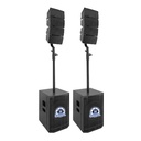 CAJA AMPLIFICADA -BAJO + SISTEMA INALAMB DE ALTAVOCES PA CON TRANSMISION BLOETOOTH USB/SD 1800WATTS  NEGRO/-CASTELL