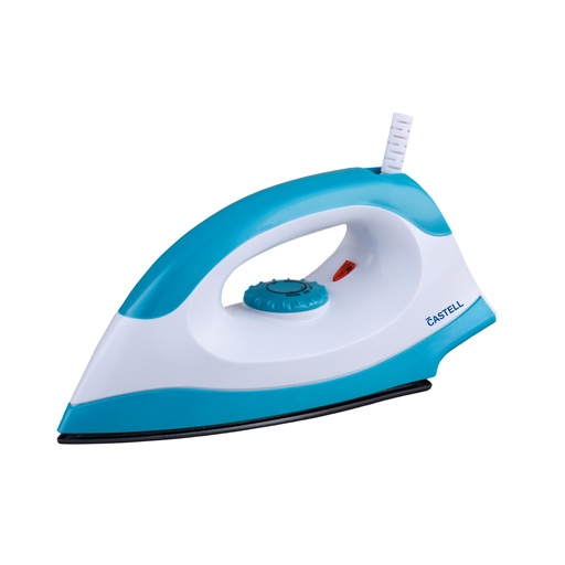 [CSTL-KY-207A] PLANCHA DE ROPA BASE DE TEFLON PROTECCION SOBRECALENTAMIENTO 1000WATTS CELESTE/BLANCO GRIS-CASTELL