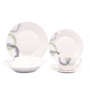 VAJILLA DE PORCELANA 20PZA SURTIDA APTO PARA MICROONDA -CASTELL