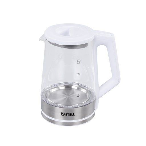 [CSTL-CX-821] JARRA ELECTRICA 2.0LT 1800WTTS J/VIDRIO SURTIDA ROTACION 360º APAGADO AUTOMATICO  -CASTELL
