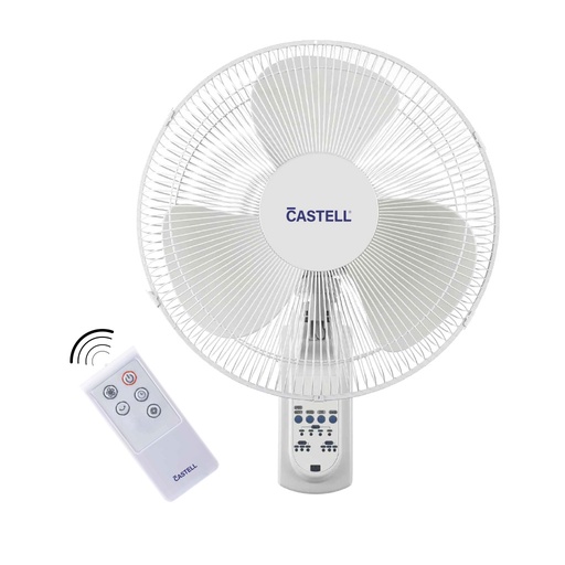 [CSTL-FW40-6HR] VENTILADOR DE PARED 16&quot; 3VEL 3 ASPAS C/CONTROL BLANCO/-CASTELL