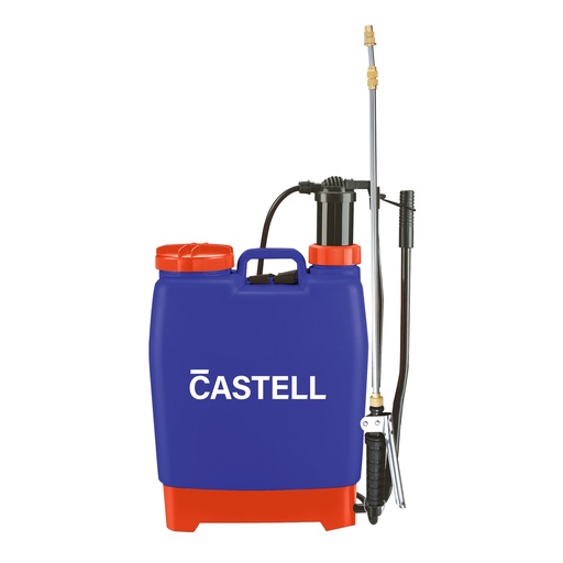 [CSTL-20BF] BOMBA DE FUMIGAR DE 20LT DE ALTA PRESION CON PULVERIZADOR  AZUL/ROJO -CASTELL