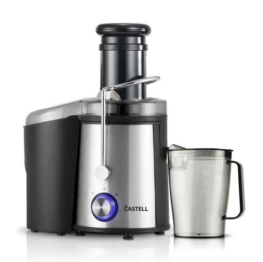 [CSTL-GS-306L] EXTRACTOR DE JUGO 2VL 800WATTS 1.1 LT 110V-60HZ  NEGRO/INOX -CASTELL