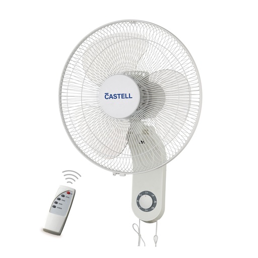 [CSTL-UW1638R] VENTILADOR DE PARED 16&quot; 3VL CONTROL REMOTO DE 3 ASPAS DE USO DOMESTICO  BLANCO/-CASTELL