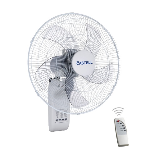[CSTL-UW1895R] VENTILADOR DE PARED 18&quot; 3VL CONTROL REMOTO DE 5 ASPAS DE USO DOMESTICO BLANCO/-CASTELL