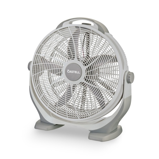 [CSTL-BF2094] VENTILADOR DE MESA 20&quot; 3VL DE 5 ASPAS C/PIES D/APOYO USO DOMESTICO BLANCO/BEIGE -CASTELL