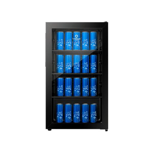 [VFV-120] VITRINA REFRIGERADORA 94LT NO FROST VIDRIO PANORAMICO 83.5X47.5X44.8CM NEGRO/-INDURAMA VFV-120