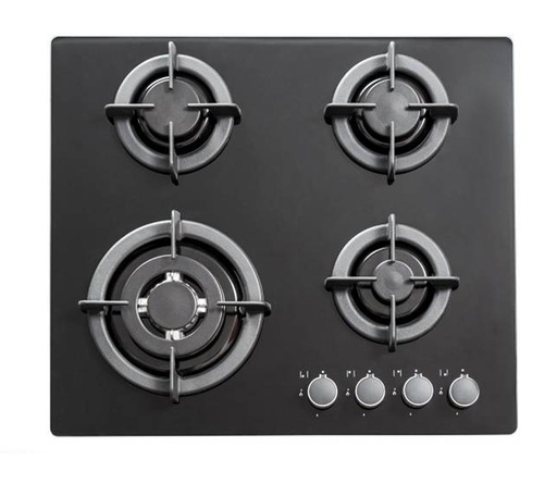 [BP03119] ENCIMERA LONDON I A GAS 4Q VIDRIO TEMPLADO NEGRO BP