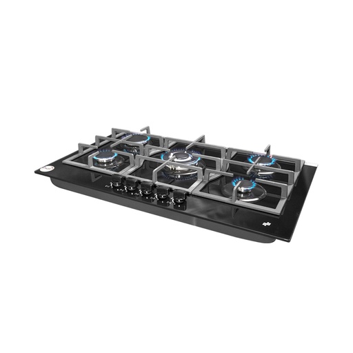 [BP03122] ENCIMERA MUNICH II 5Q VIDRIO TEMPLADO NEGRO BP