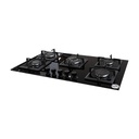 ENCIMERA NEW YORK II A GAS 5Q VIDRIO TEMPLADO NEGRO BP