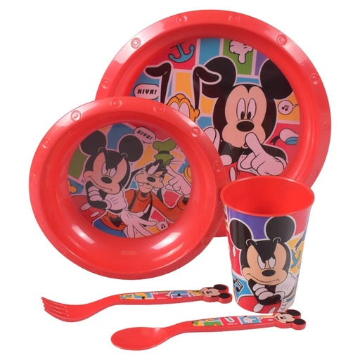 [74300] JUGUETE VAJILLA INFANTIL MICKEY MOUSE BETTER TOGETHER 5PZA