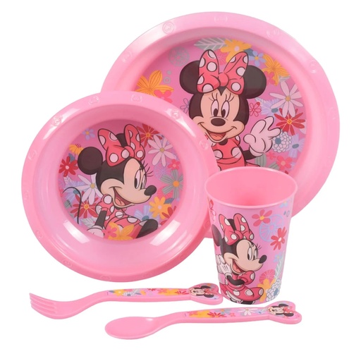 [74400] JUGUETE VAJILLA INFANTIL MINNIE MOUSE SPRING LOOK 5PZA