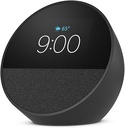 PARLANTE ECHO SPOT P/2.8" RELOJ ALARMA ALEXA NEGRO-AMAZON