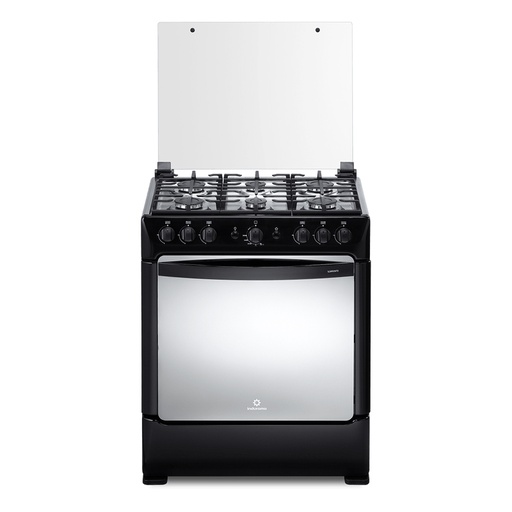 [SORRENTO MAXGRILL ZFO] COCINA A GAS 6Q SORRENTO MAXGRILL ZAFIRO NEGRO-INDURAMA