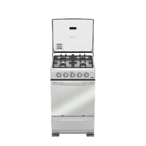 [EM5130FX1] Cocina a gas Mabe  4 quemadores, 52 cm color acero inoxidable, Parrilla hierro fundido