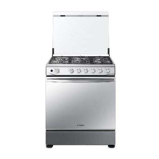 [NX52T7522 LS/AP] COCINA A GAS 5Q PARRILLA DE HIERRO FUNDIDO ENC/ELC PLATA/-SAMSUNG