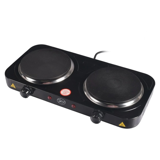 [WL-C201 2] HORNILLA ELECTRICA DE 2 PUESTO NEGRO/-ELECTRIC LIFE