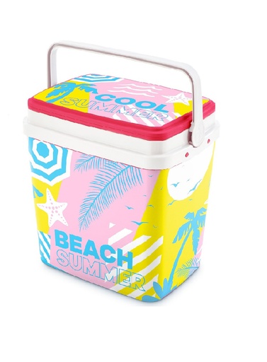 [CQX004520] HIELERA PLASTICA REY DECCO 35LT FUCSIA-REY