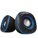 PARLANTE MULTIMEDIA 6W USB CONEXION DE 3.5MM AZUL/-XTECH