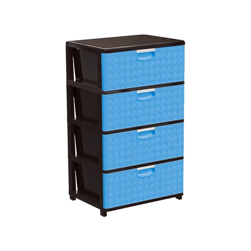 [CAJONERA SUPREMA RATAN 4P CELESTE] CAJONERA SUPREMA RATAN 4PSO CELESTE/-PICA