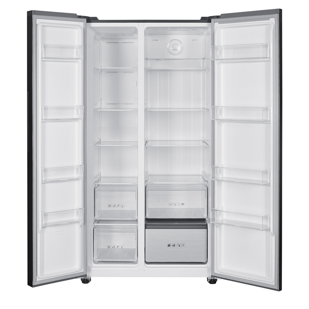 SYDE BY SYDE 595LT NO FROST INVERTER DISPLAY GLASS TOUCH NEGRO/-MABE
