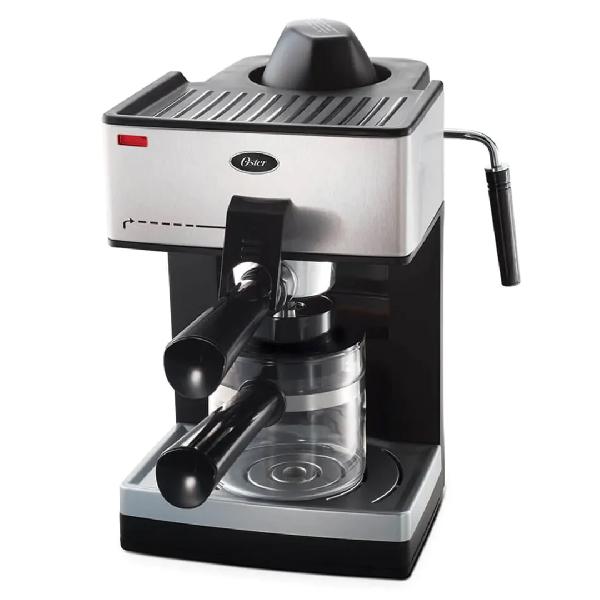 CAFETERA EXPRESO CAPPUCCINO 800ML 4TZ P/SICLO SILVER/NEGRO - OSTER