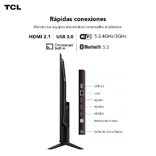 TELEVISOR UHD 4K 50&quot; GOOGLE TV NEGRO/-TCL