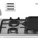 COCINA A GAS 6Q ENC/ELEC C/T  55.6X76X94.5CM INOX - MABE