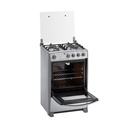 COCINA GRILL A GAS 4Q 24&quot; CON HORNO 58X60X94CM CROMA/-INDURAMA
