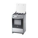 COCINA GRILL A GAS 4Q 24&quot; CON HORNO 58X60X94CM CROMA/-INDURAMA