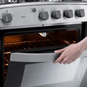COCINA GRILL A GAS 4Q 24&quot; CON HORNO 58X60X94CM CROMA/-INDURAMA
