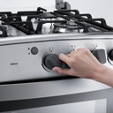 COCINA GRILL A GAS 4Q 24&quot; CON HORNO 58X60X94CM CROMA/-INDURAMA