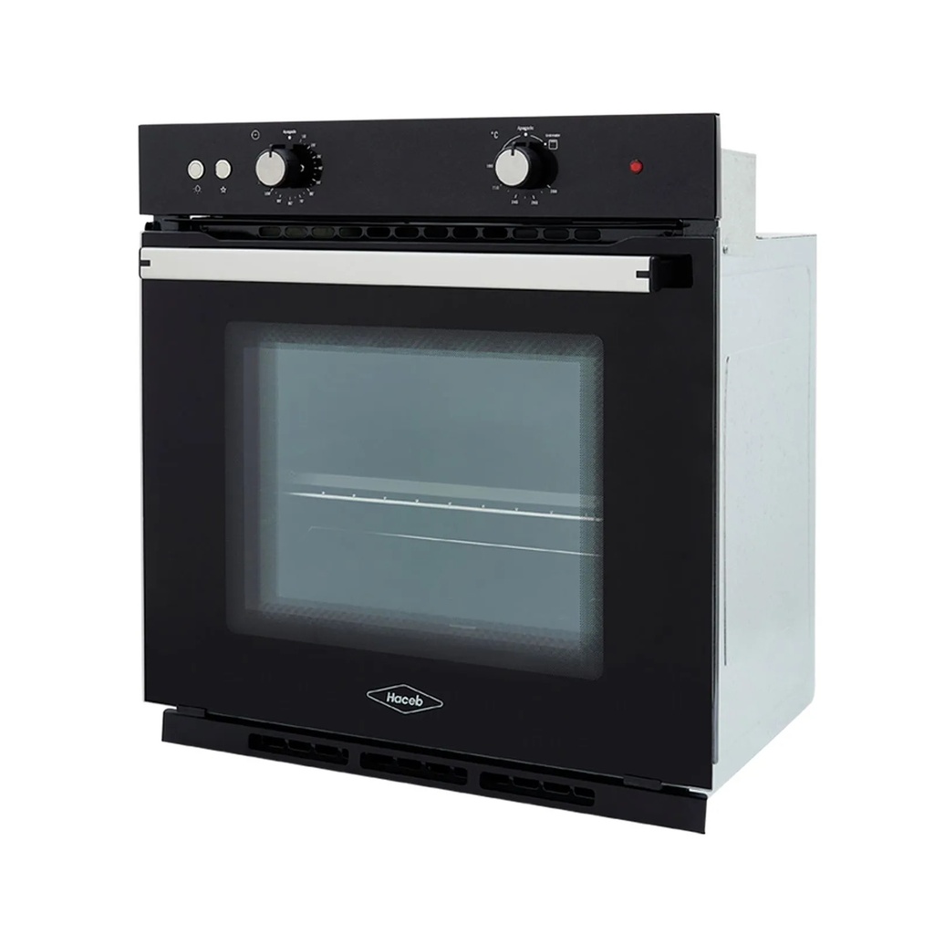 HORNO EMPOTRABLE A GAS 120V GRILL TIMER MECANICO NEGRO/-HACEB