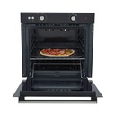 HORNO EMPOTRABLE A GAS 120V GRILL TIMER MECANICO NEGRO/-HACEB