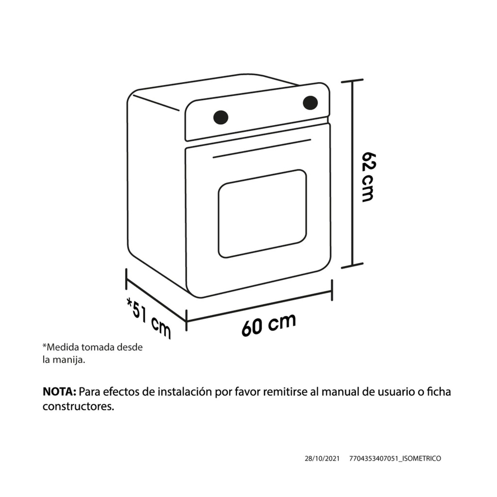 HORNO EMPOTRABLE A GAS 120V GRILL TIMER MECANICO NEGRO/-HACEB