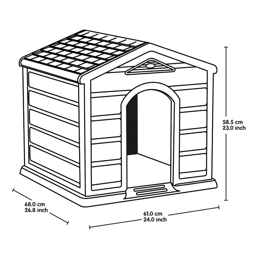 CASA PARA PERRO PEQUEÑA TECHO ROJO -TEXCOMERCIAL 12701-XP