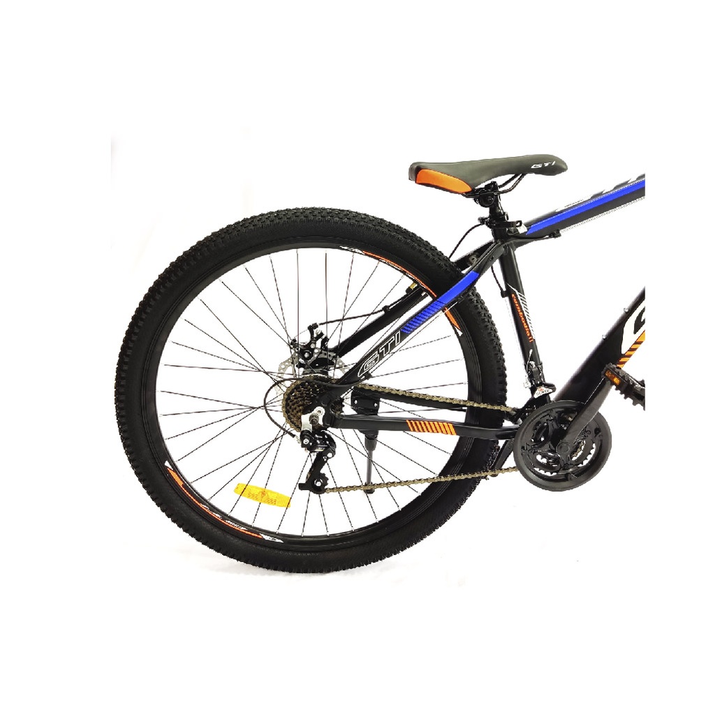 BICICLETA MONTAÑERA GTI CAMBODIA ARO 29 CUADRO DE ALUMINIO NEGRO - NARANJA