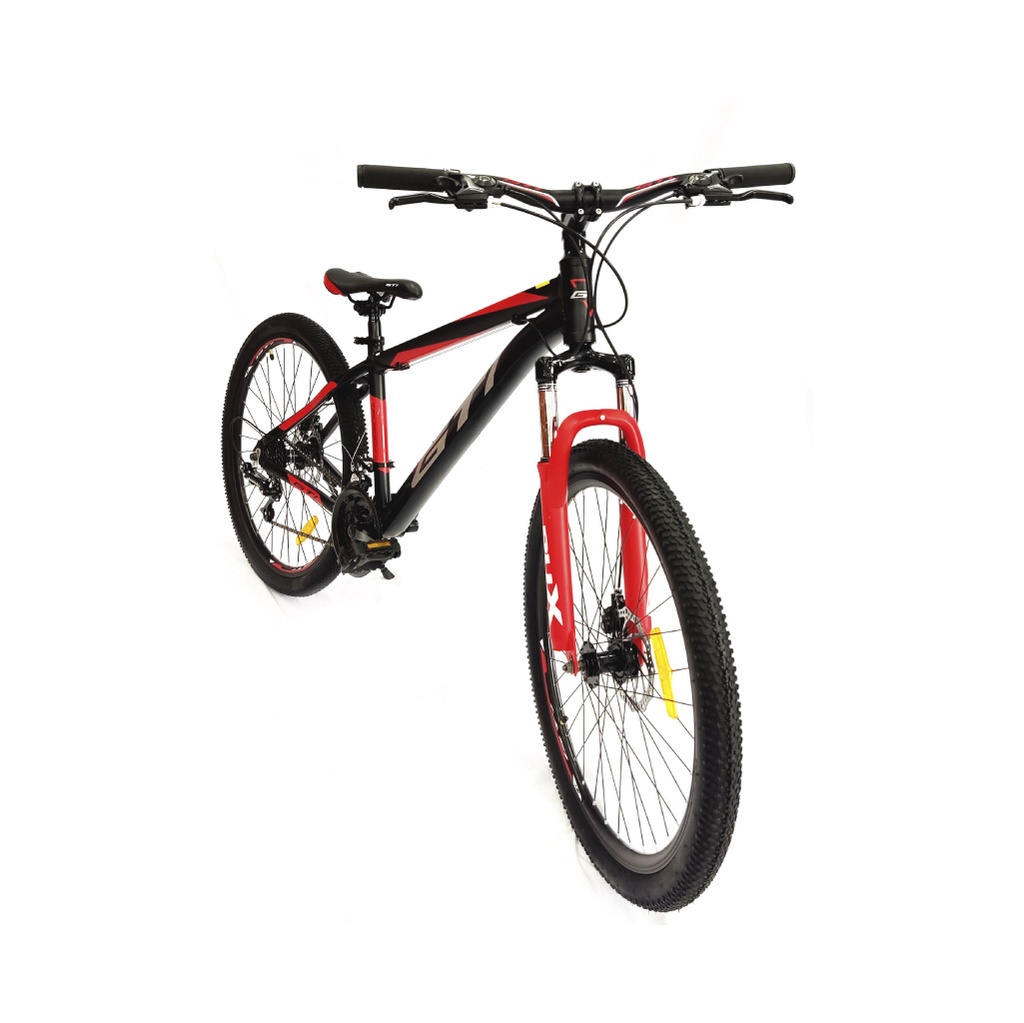 BICICLETA GTI MADROCK III ARO 26&quot; ROJO NEGRO CUADRO ALUMINIO SUSPENSIÓN DELANTERA 21V FRENO DE DISCO