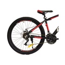 BICICLETA GTI MADROCK III ARO 26&quot; ROJO NEGRO CUADRO ALUMINIO SUSPENSIÓN DELANTERA 21V FRENO DE DISCO