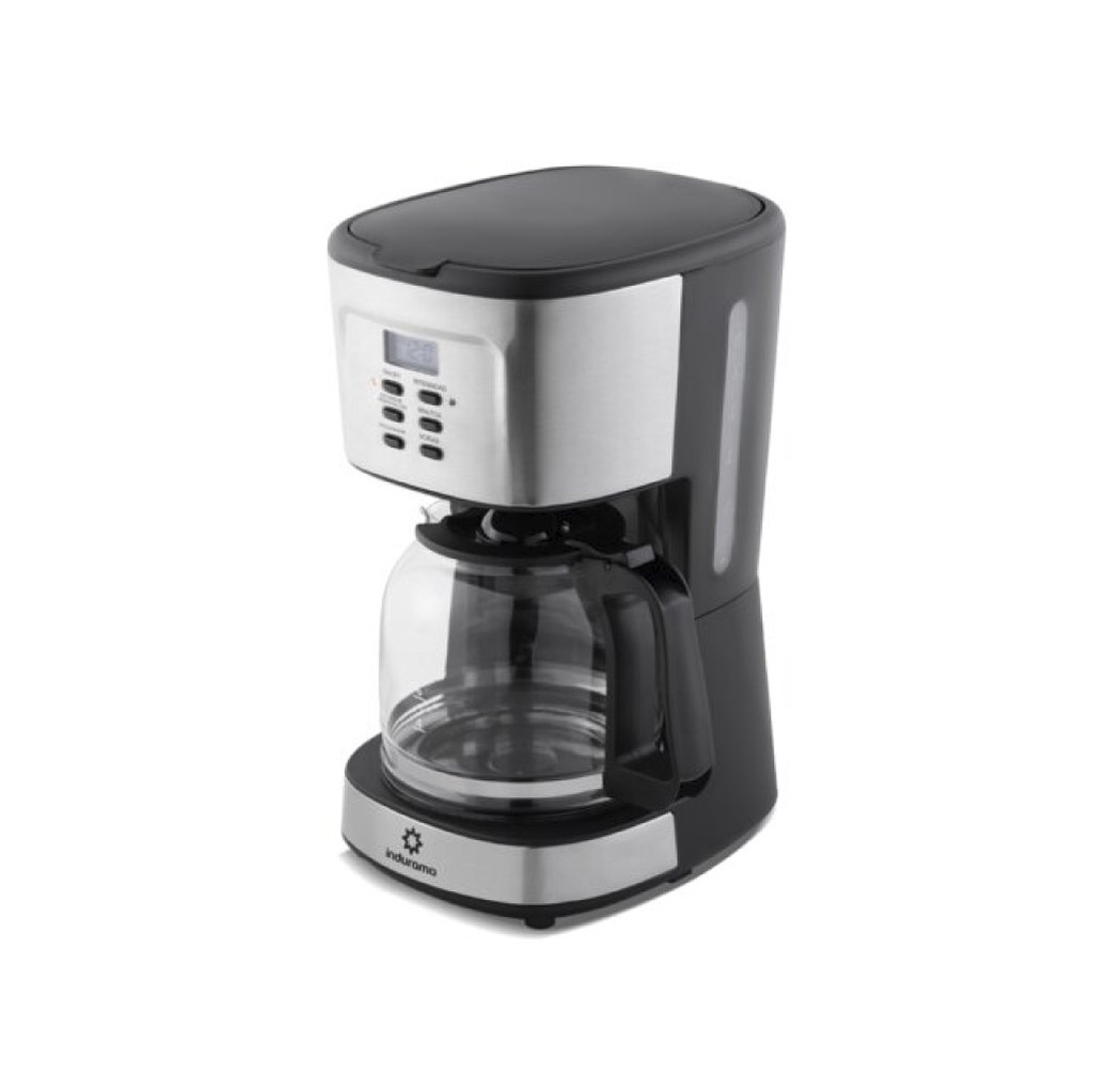 CAFETERA 1.5LT 12 TAZAS  INOX/NEGRO -INDURAMA